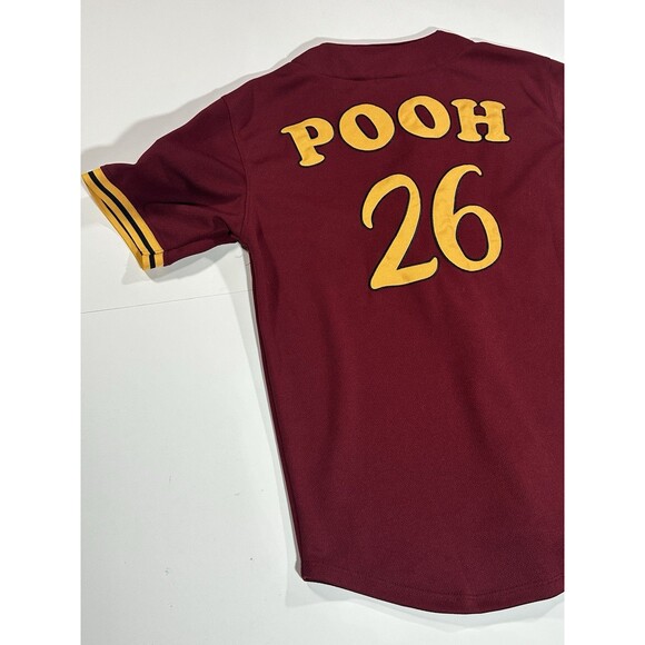 Walt Disney Winnie The Pooh Baseball Jersey XS Red Hundred Acre Wood Embroidered - Picture 11 of 11